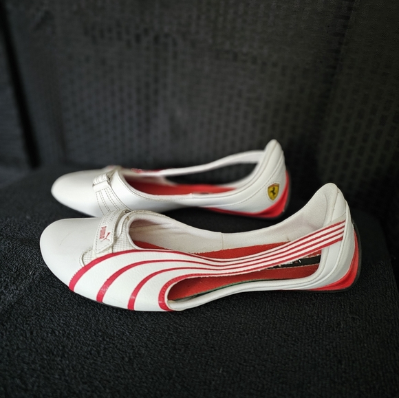 Puma Ferrari White and Red Sneakers - Picture 1 of 3